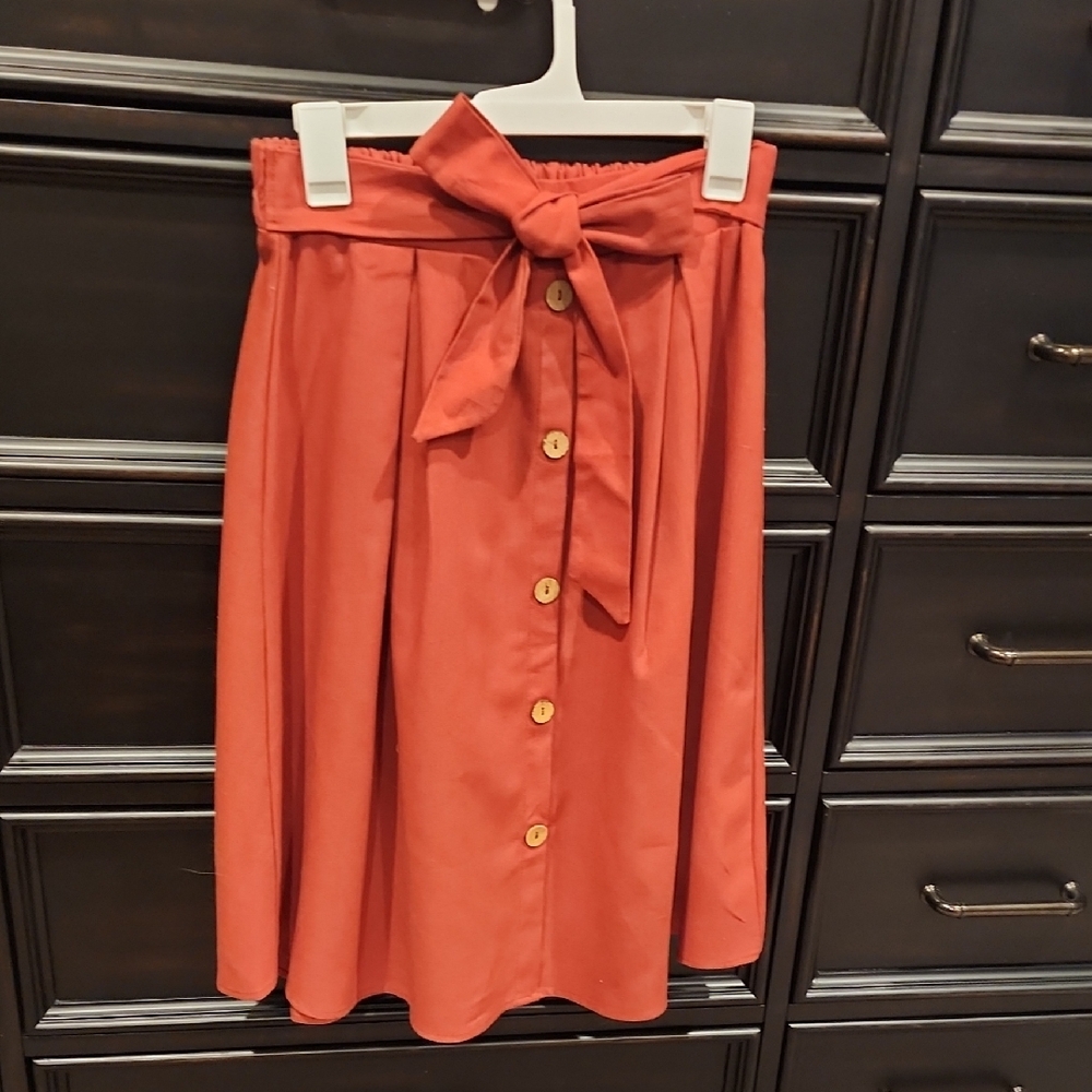 See You Monday Terracotta Colored Skirt - Size Large